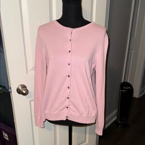 🖤VINTAGE LIGHT PINK AUSTRALIAN COTTON THIN CARDIGAN SIZE L🖤